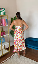 Load image into Gallery viewer, ASTR The Label Zoie Floral Satin Ruffle Dress- Cream Multi Floral
