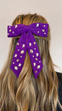 Load image into Gallery viewer, Brianna Cannon Purple TCU Bow Hair Clip

