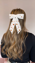 Load image into Gallery viewer, Brianna Cannon White University of Texas Bow Hair Clip
