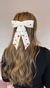 Brianna Cannon White University of Texas Bow Hair Clip