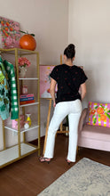 Load image into Gallery viewer, QUEEN OF SPARKLES BLACK MINI JEWELED CHERRY TEE
