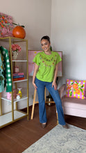 Load image into Gallery viewer, QUEEN OF SPARKLES BRIGHT GREEN ST. PATRICKS DAY ICON CHARM NECKLACE TEE
