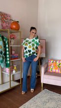 Load image into Gallery viewer, QUEEN OF SPARKLES LIGHT GREEN SHAMROCK TEE
