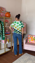 Load image into Gallery viewer, QUEEN OF SPARKLES LIGHT GREEN SHAMROCK TEE

