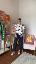 Load image into Gallery viewer, QUEEN OF SPARKLES WHITE MULTI BUTTERFLY TEE
