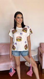 Queen of Sparkles Burger Tee