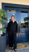 Load image into Gallery viewer, Varley Davidson Sweat &amp; The Wide Leg Pant- Black

