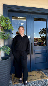 Varley Davidson Sweat & The Wide Leg Pant- Black