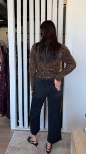 ASTR The Label Katria Cardigan- Brown Cheetah