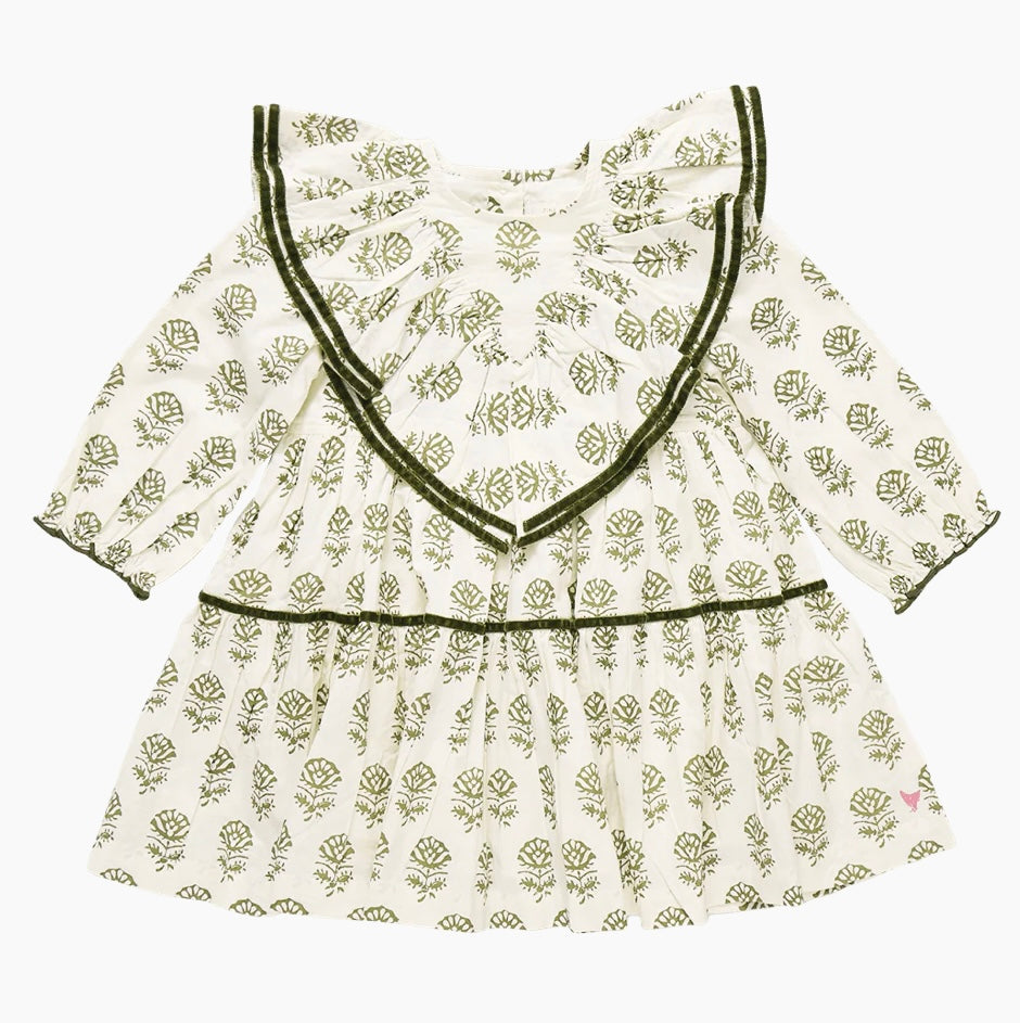 Pink Chicken Olive Rose Floral Raphaela Dress