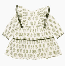 Load image into Gallery viewer, Pink Chicken Olive Rose Floral Raphaela Dress
