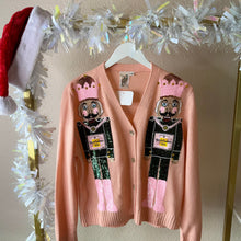 Load image into Gallery viewer, Queen of Sparkles Light Pink Champagne Nutcracker Cardigan
