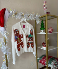 Load image into Gallery viewer, Queen of Sparkles White Gingerbread Cardigan
