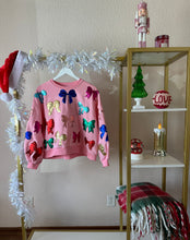 Load image into Gallery viewer, Queen of Sparkles Pink Multi Metallic Bows Sweatshirt
