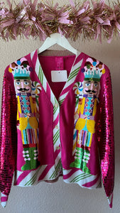 Queen of Sparkles Candy Nutcracker Cardigan