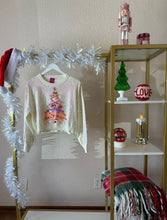 Load image into Gallery viewer, Queen of Sparkles White Full Sequin Rainbow Christmas Tree Sweater
