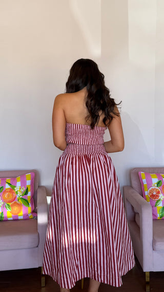 STRIPE TUBE MAXI DRESS
