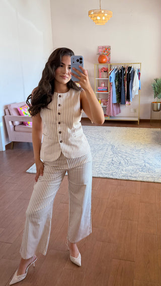 TAN STRIPE SET
