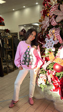 Load image into Gallery viewer, Queen of Sparkles Pink Mahjong Christmas Tree Sweatshirt
