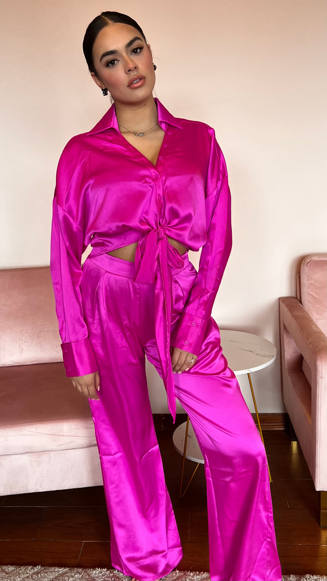 Ultra Pink Silk Set