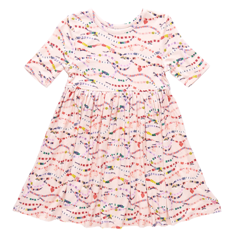 strapless open back dress Pink Chicken Friendship Bracelet Era Steph Dress – Ella Blu Boutique