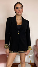 Load image into Gallery viewer, Gold Studded Black Blazer
