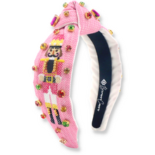 Load image into Gallery viewer, Brianna Cannon Pink Cross- Stitch Nutcracker Headband with Crystals
