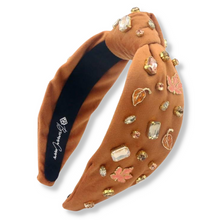 Load image into Gallery viewer, Brianna Cannon Pumpkin Spice Leaves Headband With Crystals
