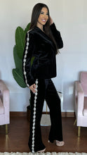 Load image into Gallery viewer, Rhinestone Velour Blazer Set
