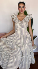 Load image into Gallery viewer, Ruffle Sleeve Neutral Maxi Dress
