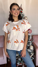 Load image into Gallery viewer, Queen of Sparkles Orange &amp; White Basketball Hoop Tee
