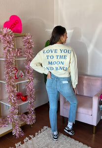 'Love You To The Moon And Back' Cream Sweatshirt