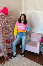 Load image into Gallery viewer, Queen of Sparkles Be Mine Colorblock Sweater
