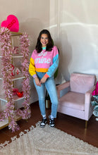 Load image into Gallery viewer, Queen of Sparkles Be Mine Colorblock Sweater
