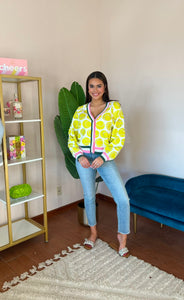 Queen of Sparkles Tennis Ball Embellished Cardigan