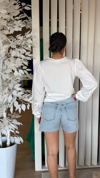 FARM RIO RICHILIEUR LONG SLEEVE BLOUSE