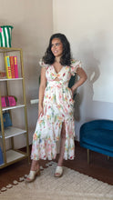 Load image into Gallery viewer, ASTR The Label Emporia Floral Tiered Maxi Dress- Cream Pink Floral
