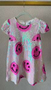 Lola & The Boys Pinkie Happy Emoji Dress