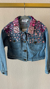 Lola & The Boys Sparkle Queen Gem Denim Jacket