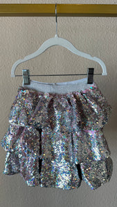 Lola & The Boys Sparkle Tiered Mini Skirt