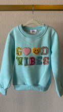 Load image into Gallery viewer, Lola &amp; The Boys Crystal Good Vibes Sweatshirt
