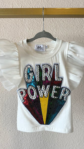 Lola & The Boys Girl Power Ruffle Top