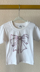 Lola & The Boys Crystal Bow T-shirt