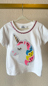 Lola & The Boys Crystal Unicorn T-Shirt