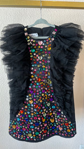 Lola & The Boys Bejeweled Gem Dress