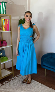 Electric Blue Midi Dress