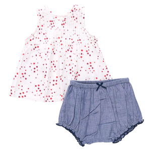 Pink Chicken Red Ditsy Stars Jaipur Set