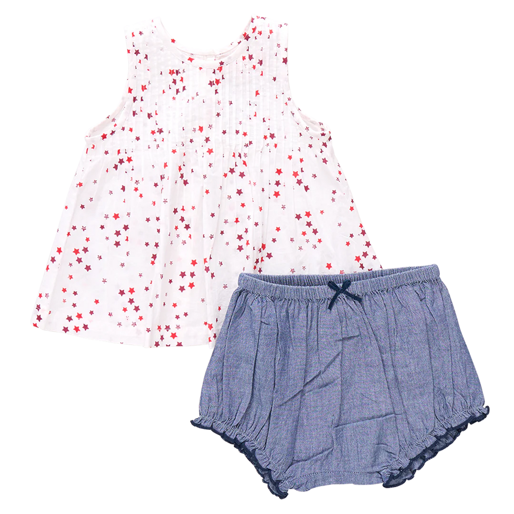 Pink Chicken Red Ditsy Stars Jaipur Set