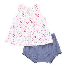 Load image into Gallery viewer, Pink Chicken Red Ditsy Stars Jaipur Set
