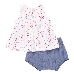 Pink Chicken Red Ditsy Stars Jaipur Set